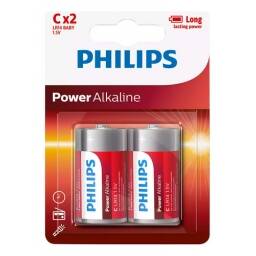 Pack X 2 Pila Alcalina C Philips. Gran Canal.